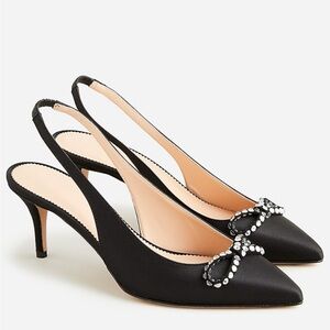 J. Crew Colette slingback pumps with bow SIZE 10